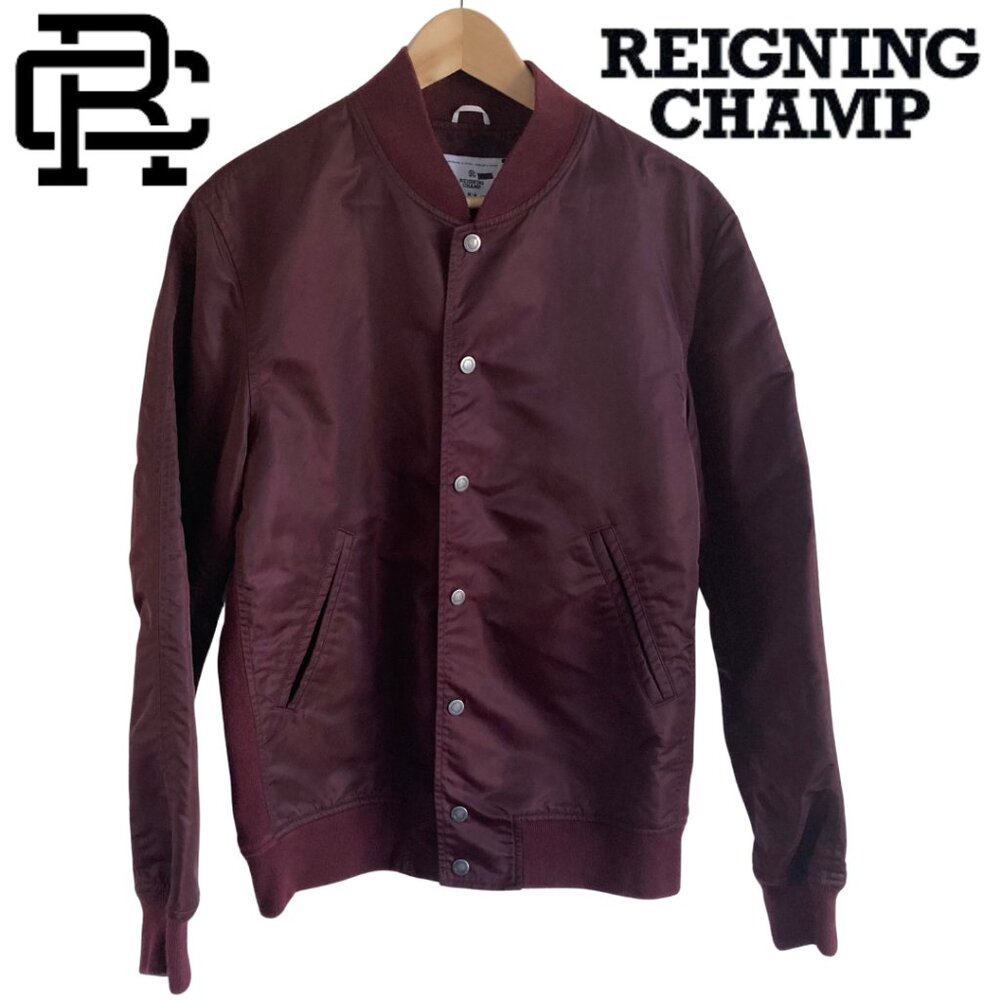 REINING CHAMPS Classic Mens Nylon Bomber Jacket w/ Pockets Cotton Rib Trim Sz M
